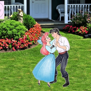 ariel eric cutout, cutouts standees, ariel little mermaid cutout props, yard cutout, digital cutout, party cutout birthday Baby shower decor