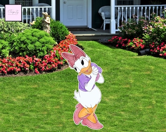 Daisy Duck Cutout, Lifesize Yard Sign (Digital File)