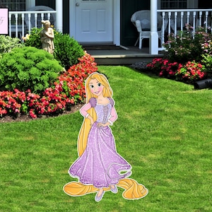 Rapunzel Princess Birthday Party Cutout, Baby Shower Decor (Digital Download)