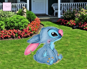 Stitch Birthday Party Cutout, Baby Shower Decor (Digital Download)