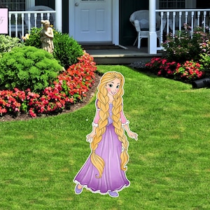 Rapunzel Birthday Party Cutout, Yard Decor (Digital Download)