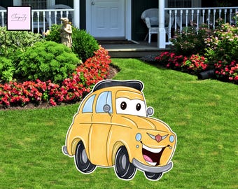Cars Birthday Party Cutout, Yard Decoration (Digital Download)