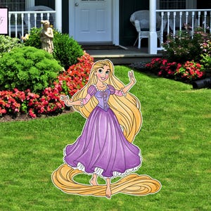 Rapunzel Cutout, Tangled Party Decor, Birthday Backdrop (Digital Download)