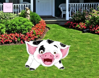 Moana Pua Pig Cutout, Birthday Party Decor (Digital Download)