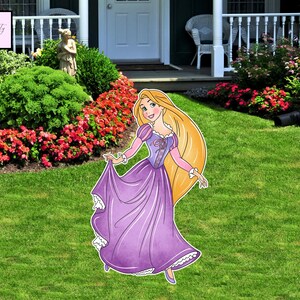 Rapunzel Birthday Party Cutout, Princess Backdrop (Digital Download)