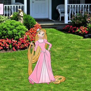 Rapunzel Birthday Yard Cutout, Party Decor (Digital Download)