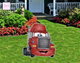Mack Truck Birthday Cutout, Cars Party Decor (Digital Download)