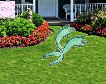 Little Mermaid Eel Cutouts, Birthday Party Decor (Digital Download)