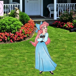ariel princess cutout, cutouts standees, ariel mermaid cutout props, yard cutout, digital cutout, party cutout, birthday Baby shower decor