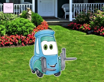 Guido Cars Cutout: Lifesize Yard Sign, Birthday Party Decor (Printable)