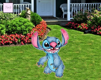 Adorno de Stitch recortado, decoración para baby shower de cumpleaños (recorte digital)