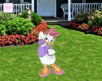 Daisy Duck Party Cutout, Birthday, Baby Shower Decor (Digital Cutout)