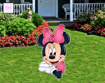 Pink Minnie Mouse Cutout Standee, Party Decor (Digital Download)