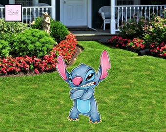 Stitch Birthday Party Cutout, Baby Shower Decor (Digital Download)