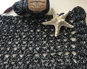 Crochet  Vintage Pattern instruction in digital file for Tunic dress beach cover up. PDF