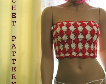 Crochet Hobo Bohemian tube top Pattern Only