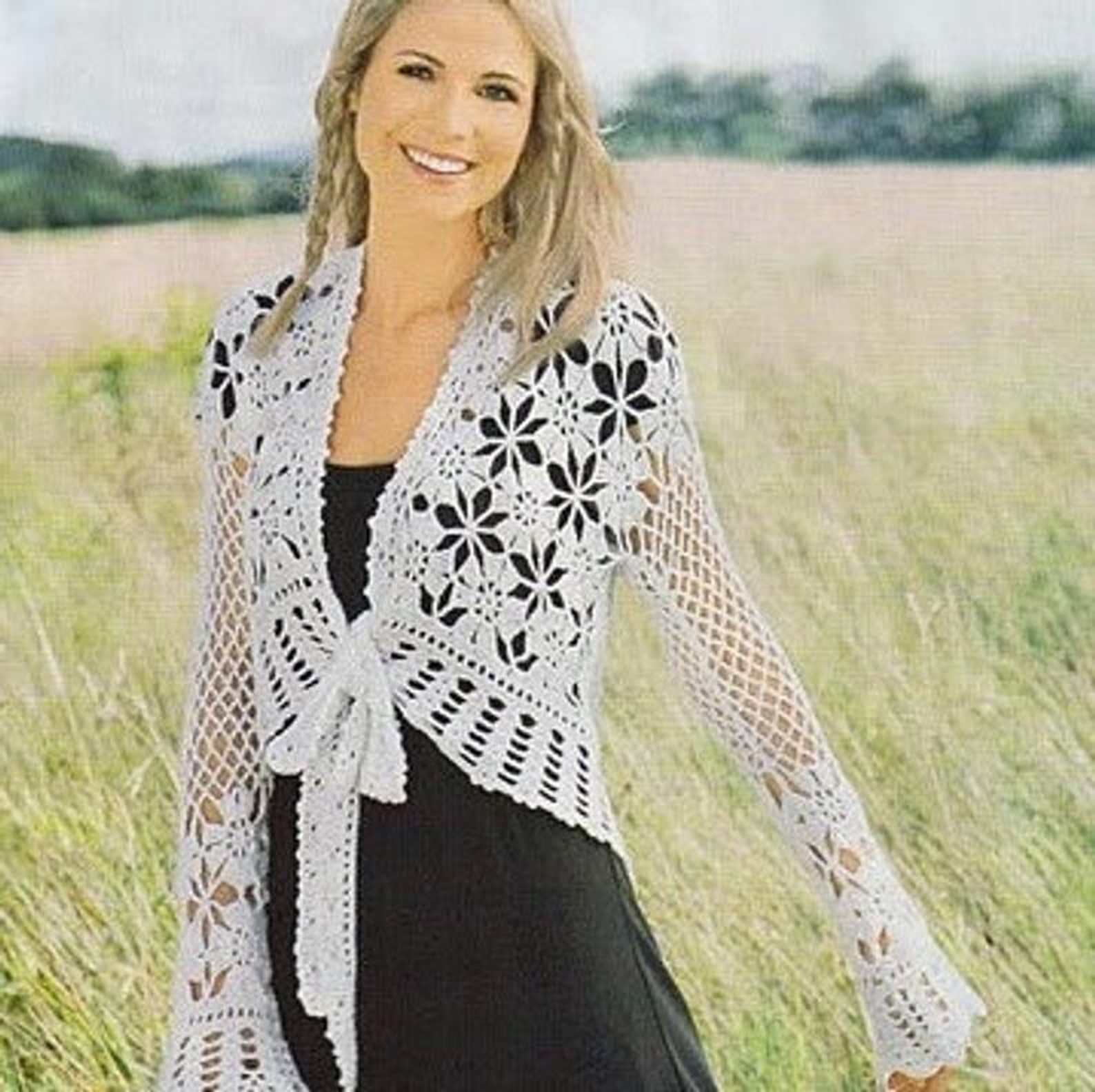 Crochet Woman Cardigan Pattern With Some Written Instruction - Etsy
