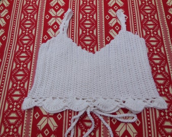 Crochet beach halter top in Medium to Large