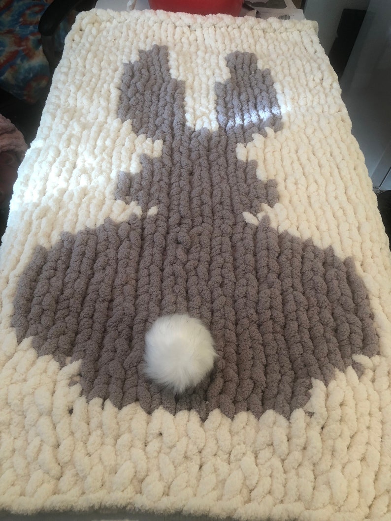 Chunky chenille Blanket 30x44, baby blanket, chunky blanket, throws, Easter shops bunny blanket