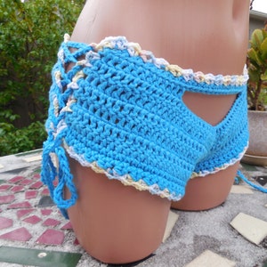 Crochet Pattern Bikini shorts, most size fits all, with lace at the sides swimwear image 7