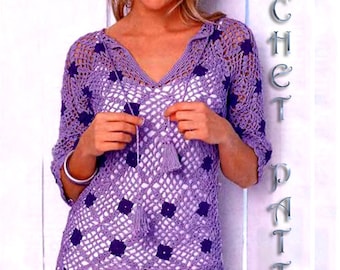 Summer  Crochet Top Pattern with Chats and information on yarn and stitches.   Only  in PDF files