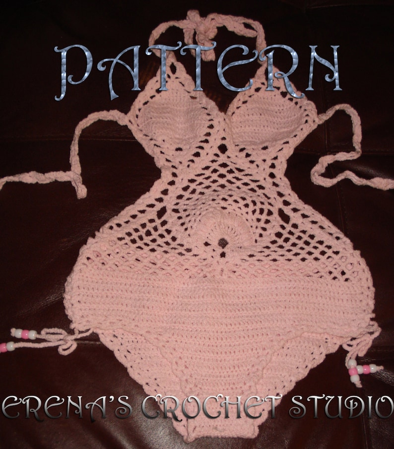 Crochet Monokini Swimsuit Pattern for Girl 35 Years Old in Etsy