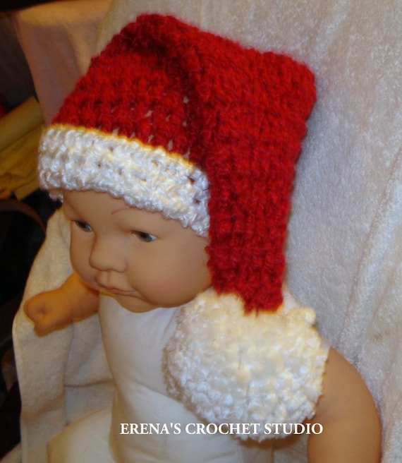 Santa Hat crochet Pattern written instructions