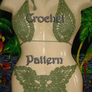Crochet Pattern butterfly bikini and matching top   instruction and charts in PDF Files.