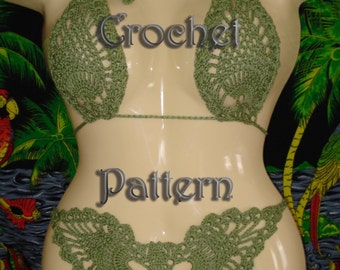Crochet Pattern butterfly bikini and matching top   instruction and charts in PDF Files.
