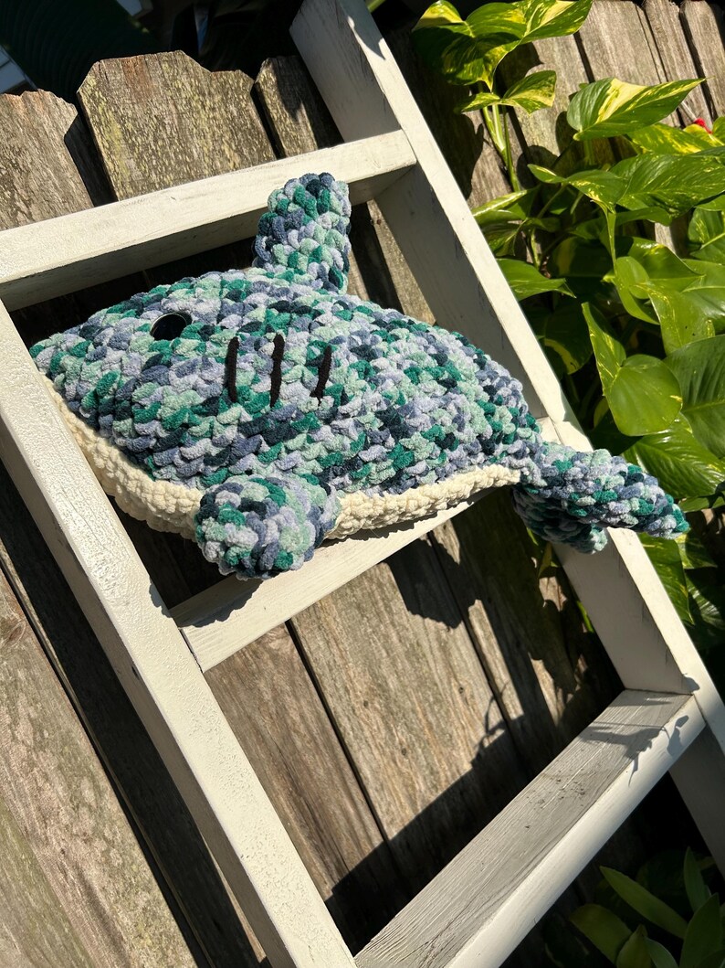 Adorable Stuffed Shark Toy Chunky Amigurumi Design Etsy