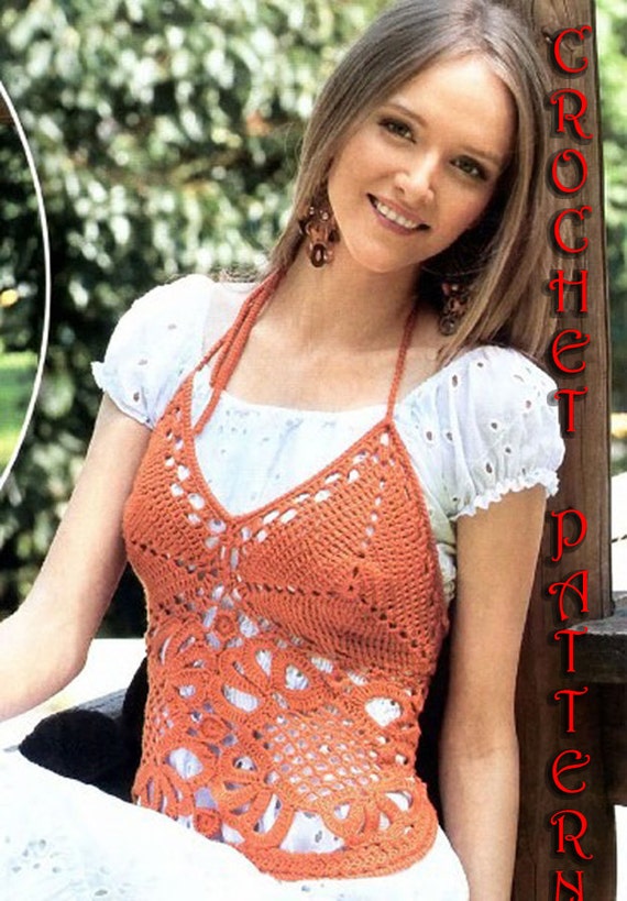 Crochet Urban Festival Top Pattern in PDF Files Cover up Over Etsy UK