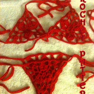 Woman Crochet Bikini set  Pattern only with written instruction and diagrams in Pdf files.