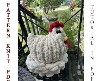 Chunky Fingers stricken chunky Huhn PDF + Video Schnittmuster