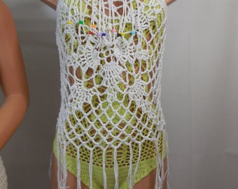 Crochet Sexy Hobo fishnet tank top. Ready to ship.