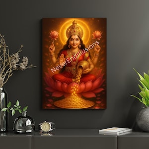 Lakshmi Devi, Lakshmi God, MahaLakshmi, Lakshmi Devi Photo, Indian Goddess, Hindu Goddess, Pooja Room, Spiritual, Instant Download Digital
