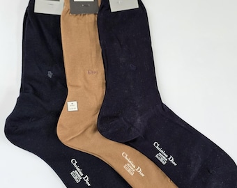 Vintage Christian Dior Monsieur Socks – Authentic Designer Hosiery, Luxury Men’s Accessory, Unisex