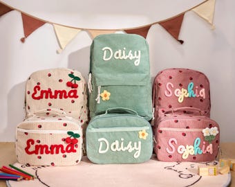 Kids Backpack with Custom Name, Personalized Toddler School Bag & Lunch Bag Set, Birthday Gift, Back to School Gift, Baby Shower Gift