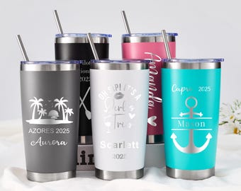 Bicchiere da damigella d'onore personalizzato da 20 once, tazza in acciaio inossidabile personalizzata, tazza da viaggio incisa, regalo per feste di nozze, ricordo della proposta di matrimonio della damigella d'onore
