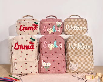 Custom Name Kids Backpack & Lunch Bag Set, Personalized Toddler Backpack, Birthday Gift, Back to School Gift, Baby Shower Gift, Fun Design