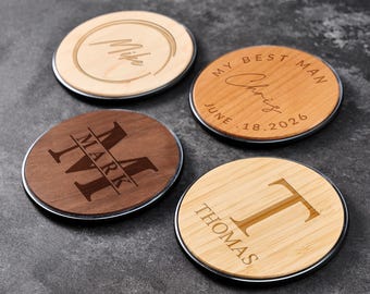 Cargador inalámbrico de madera personalizado con nombre, estación de carga rápida de 15 W, cargador de teléfono personalizado para escritorio, regalo corporativo o de cumpleaños.