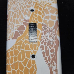GIRAFFE LOVE Print Decoupaged light switch cover more options available switchplate wall plate decor