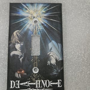 Deathnote Print Decoupaged light switch cover more options available switchplate wall plate decor