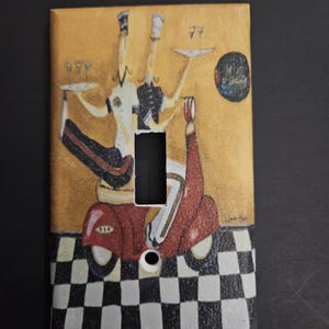 KITCHEN CHEFS Print Decoupaged light switch cover more options available switchplate wall plate decor