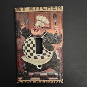 DANCING CHEF Impression Couvercle d&#39;interrupteur découplé Plus d&#39;options disponibles Plaque d&#39;interrupteur Décoration murale