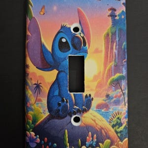 STITCH Print Decoupaged light switch cover more options available switchplate wall plate decor