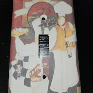 CHEF Print Decoupaged light switch cover more options available switchplate wall plate decor