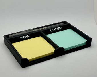 Notitiehouder voor nu en later | Dubbele Post-it-opberger | Bureauaccessoire | Productiviteitscadeau | Kantoororganisatie: