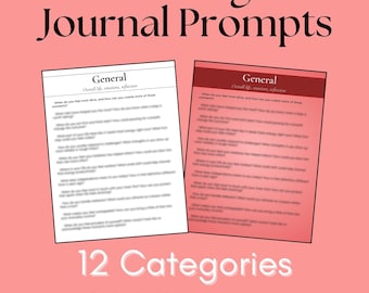 Aries Zodiac Journal Prompts • 144 Printable Self-Reflection Worksheets for Personal Growth