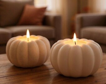 Bougeoir Citrouille – Décoration Automne & Halloween, porte-bougie 3D, centre de table moderne