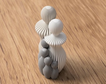 Escultura Familia moderna minimalista, Figura con niños,Estatua abstracta decoración hogar,Idea regalo familia 1–4 hijos,Decoración elegante